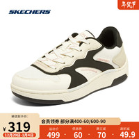 Skechers斯凯奇女撞色潮流时尚休闲鞋板鞋耐磨运动鞋155609 WBK白色/黑色 36