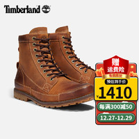 Timberland添柏岚男鞋踢不烂马丁靴22秋冬新款户外经典复古英伦小贝款高帮工装鞋皮靴 210W/棕色 39.5