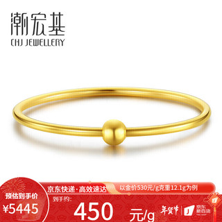 潮宏基 万花筒系列 SDG30000647 圆珠足金手镯 12.1g