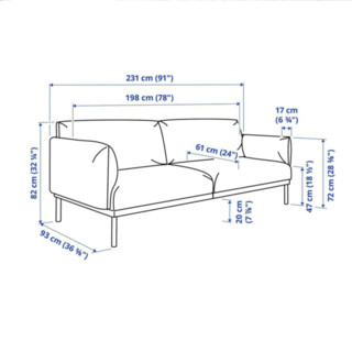 IKEA 宜家 APPLARYD 艾普吕 布艺沙发