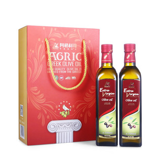 AGRIC 阿格利司 特级初榨橄榄油 500ml*2瓶 礼盒装