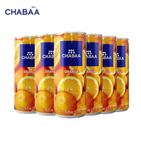 CHABAA 芭提娅 泰国原装进口  橙子汁  230ml*6听