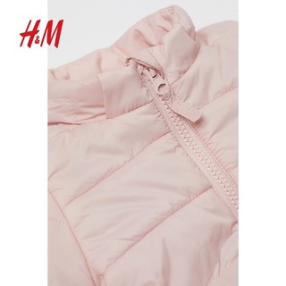 H&M HM童装女婴幼童棉服冬季洋气立领保暖连帽棉衣外套棉袄0923408