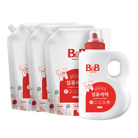 B&B 保宁 韩国B&B保宁进口婴儿洗衣液1800+2100ml*3