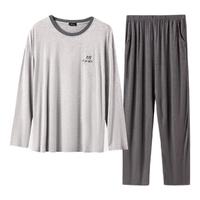 Miiow 猫人 男士家居服套装 L22613836730 浅麻灰 XXXL