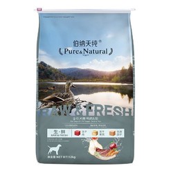 Pure&Natural 伯纳天纯 生鲜系列 鸭肉梨全犬全阶段全价狗粮 12kg