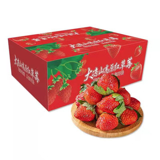 勿语 大凉山牛奶草莓 大果 1.25kg 礼盒装