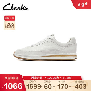 Clarks 其乐 许凯同款其乐男鞋春夏CraftRun Lace休闲运动鞋阿甘鞋德训鞋 白色 41