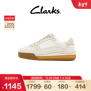 ClarksClarks其乐男士时尚拼色板鞋休闲运动鞋CraftCourtLace 白色 42