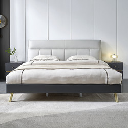 QuanU 全友 家居简约现代板式床家用小户型主卧室新款1.8米双人床126811