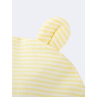 巴拉巴拉 婴儿帽子新生儿宝宝胎帽造型抗菌萌趣可爱针织时尚0 -1岁 白黄色调00413 48cm