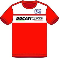 DUCATI 杜卡迪 Corse Andrea Dovizioso 04 Moto GP Panel 红色 T 恤 官方 2018
