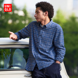 uniqlo优衣库男装女装法兰绒格子衬衫初秋长袖休闲衬衣外套451292