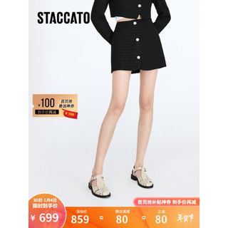 STACCATO 思加图 女士休闲凉鞋 A2701AK2 黑色 40