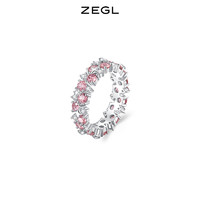 ZENGLIU 微醺玫瑰系列 女士铜电镀白金戒指 DS36145