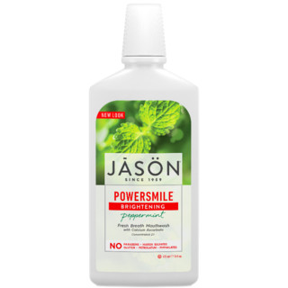 jason 捷森 薄荷味洁净亮白漱口水 473ml 清新口气 清除牙渍 亮白牙齿