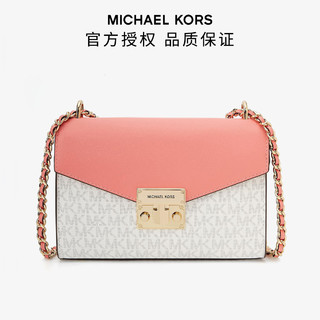 MICHAEL KORS 迈克·科尔斯 MK Rose 中号老花拼色链条斜挎单肩包