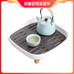 youqin 优勤 日式茶盘家用小型2021新款办公室茶具杯干泡台储水式沥水托盘