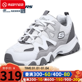 SKECHERS 斯凯奇 女子 LIFESTYLE系列 D’LITES系列时尚绑带运动鞋 运动 运动鞋 99999693/WGY 37码 US7码