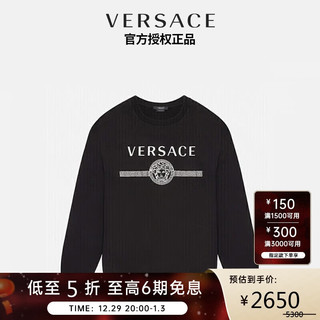 VERSACE 范思哲 21秋冬 男士美杜莎LOGO卫衣 A87574-A231242-A1008 黑色 L码