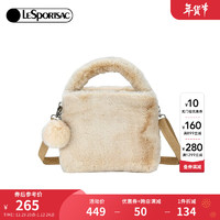 LeSportsac 乐播诗2022秋季新款包包女包TRENDY潮流系列兔毛绒单肩包斜挎包 榛果杏