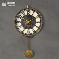 Oakmanor 橡树庄园 2021美式挂钟家用挂表现代时钟客厅时尚装饰复古钟表
