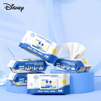 Disney 迪士尼 酒精消毒湿巾杀菌家用天然99.9%除菌湿纸巾加厚杀菌消毒80抽5包C