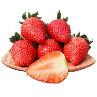 好媛好宇 空运直达 丹东99红颜奶油草莓 牛奶草莓礼盒 生鲜水果 新鲜水果 大凉山草莓2盒整箱1.9斤装