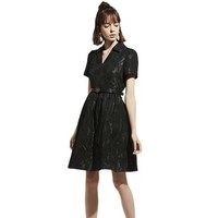 LIME FLARE 莱茵福莱尔 Claire设计系列 女士短款连衣裙 LMDA18WOP123B11 黑色 XXL
