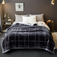 GRACE 洁丽雅 拉舍尔毛毯被子 英伦绅士 180*220cm 约6斤