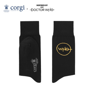 CORGI柯基英国进口 DOCTOR WHO联名款精梳棉字母印花女中筒袜男