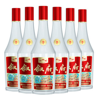 叙府酒 彩标大曲 52度光瓶酒 叙府浓香型白酒450ml 30瓶装整箱