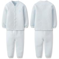 gb 好孩子 男女童通用V领长袖保暖内衣裤 WN18330032 2件套 浅蓝 66码