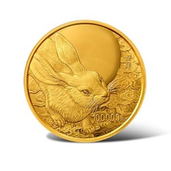 老银川 2023年兔年10公斤金币.兔年生肖贺岁金银纪念币系列.10公斤兔币