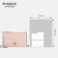 PINKO 品高 奢侈品女包22年秋冬牛皮CLASSIC手拿单肩链条钱包粉色送女友礼物