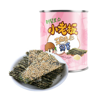 小老板 休闲零食小吃芝麻夹心海苔海味即食海苔40g/罐