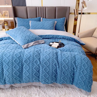 XANLENSSI 轩蓝仕 塔夫绒四件套 宾利蓝 1.5m床 200*230cm 床单款