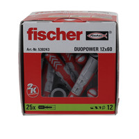 fischer 慧鱼 538243 尼龙锚栓套装 12*60mm 25粒 单管盒装