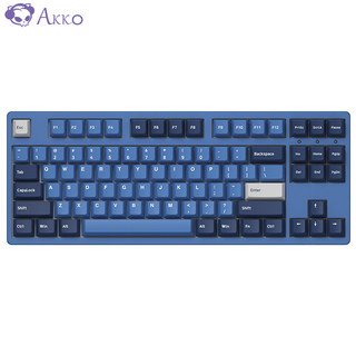 Akko 艾酷 3087DS海洋之星 机械键盘 有线游戏键盘 电竞键盘 吃鸡键盘 绝地求生 紧凑布局87键 AKKOV2蓝轴