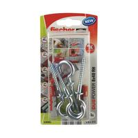 fischer 慧鱼 535003 尼龙锚栓套装 8*40mm 4套 配圆灯钩螺钉