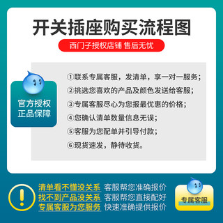 西门子开关插座皓彩系列全屋套餐面板五孔插座双控开关55只装 雅白五孔10只装