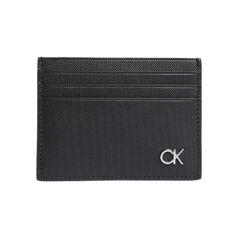 卡尔文·克莱 Calvin Klein 男士牛皮卡包 K50K507546BAX 黑色