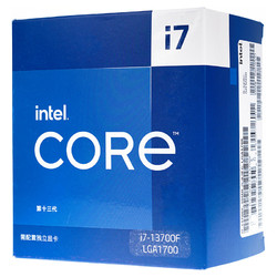 intel 英特尔 i7-13700F 13代 酷睿 CPU处理器（16核24线程、睿频5.2Ghz）海外版