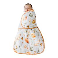 EMXEE 嫚熙 M229E050012-1 婴儿无袖一体式睡袋 襁褓款 秋色的果实 66码