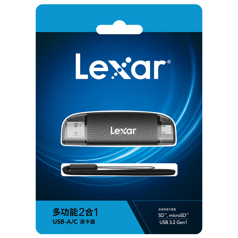 Lexar 雷克沙 读卡器RW310 USB3.2高速TF卡/SD卡二合一