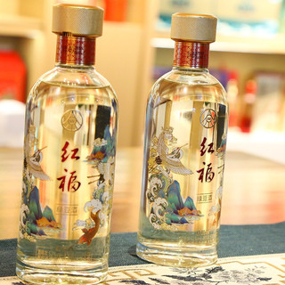 WULIANGYE 五粮液 红福春 绿豆酒 52%vol 浓香型白酒 500ml*2瓶 礼盒装