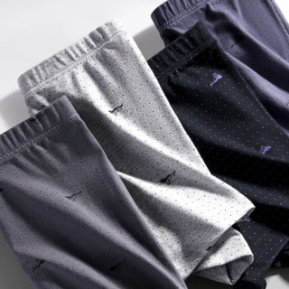 SEPTWOLVES 七匹狼 男士平角内裤套装 D3290 4条装(黑色+浅灰+灰蓝+深灰) L