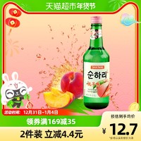 LOTTE 乐天 韩国进口乐天初饮初乐烧酒桃子味360ml微醺果味清酒独处小酌暖身