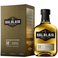 Balblair 巴布莱尔 纯麦威士忌 酒700ml 巴布莱尔12年