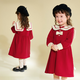 杰里贝比 2022年春季新款儿童连衣裙公主裙洋气礼服 红色 120
